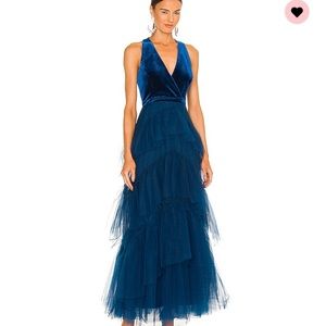 BCBG tiered gown size four